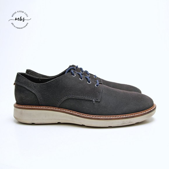 Ecco Aurora Lace Up Suede Derby Comfort Shoes - Picture 1 of 13